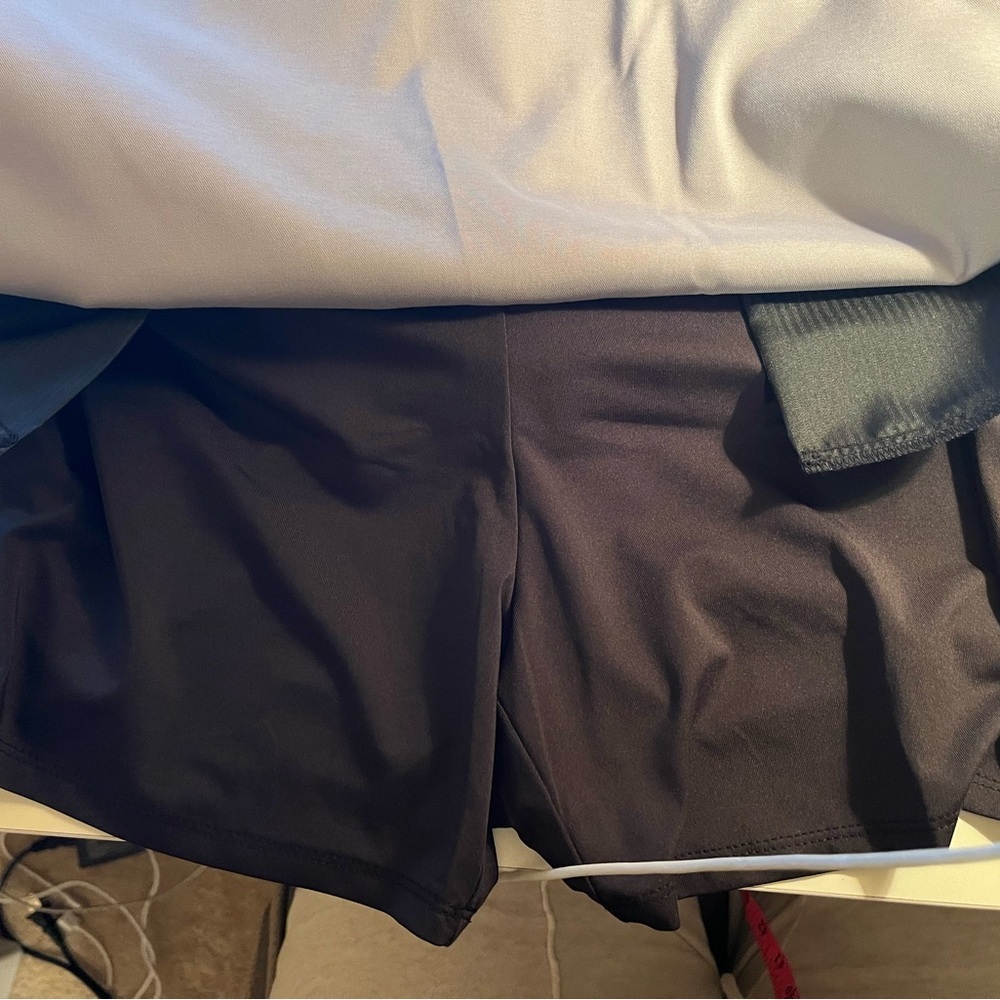 NWT PGA Tour Perry Ellis Gray Stretch Golf Skort With Pockets -Size 14 - Picture 5 of 5